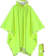 Simon Men's Rain Poncho – Waterproof Packable Hooded Outdoor Cape with TPU Coating