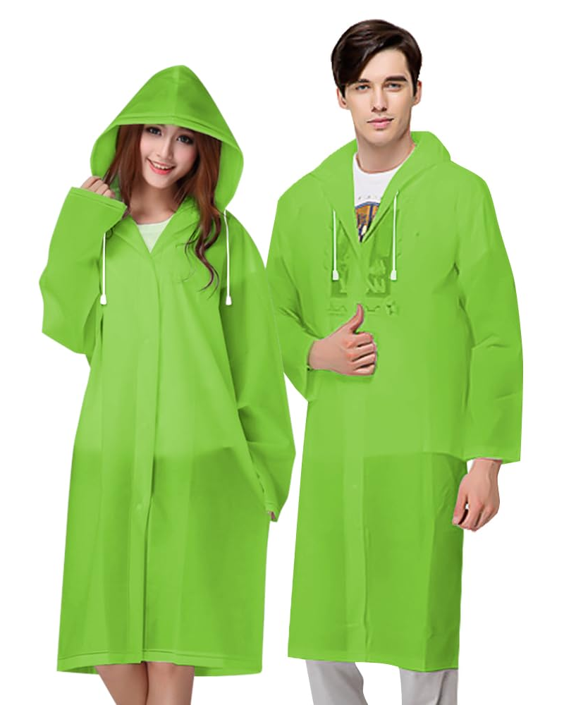 Logan Men's EVA Rain Poncho – Lightweight Waterproof Hooded Emergency Rain Cape