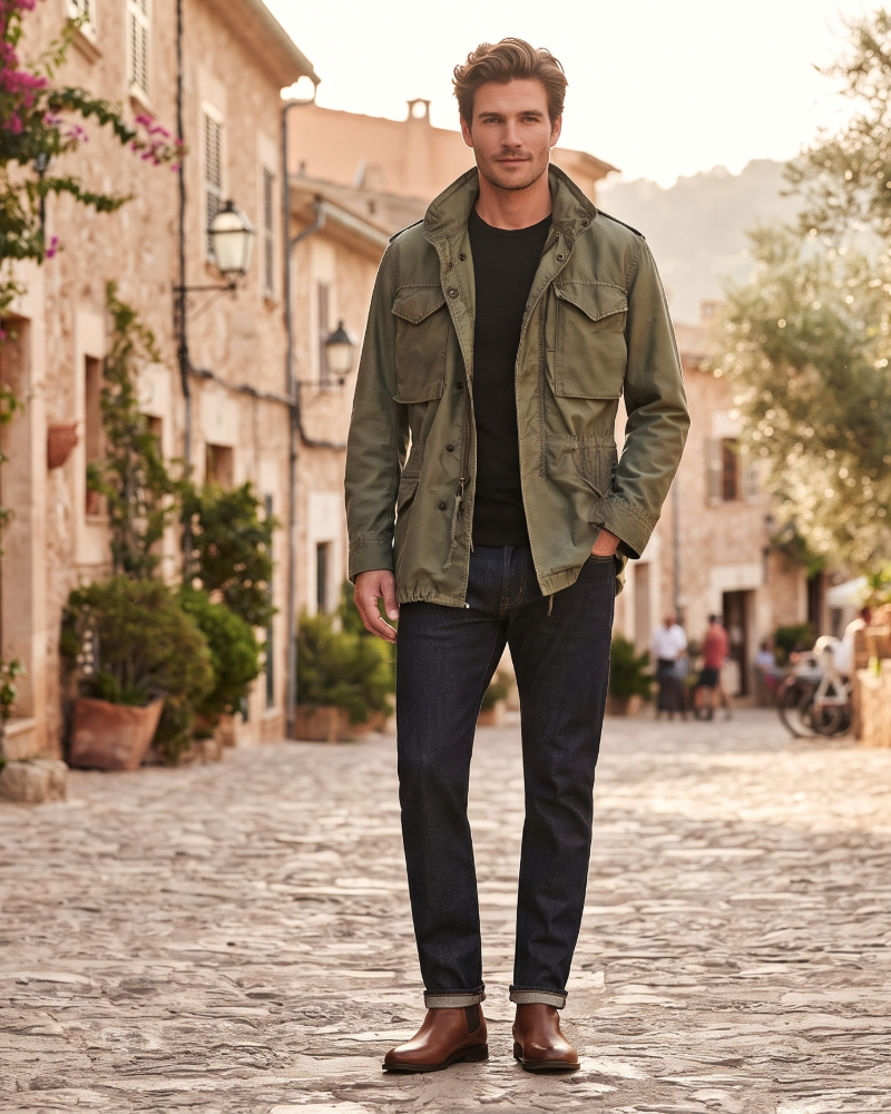 Caleb Men's M-65 Field Jacket – Vintage Military Utility Outdoor Coat