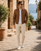 Colin Men's Harrington Jacket – Lightweight Zip-Up Casual Bomber Jacket