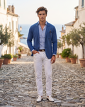 Nathaniel Men's Wool Blazer – Classic Smart Casual Tailored Suit Jacket