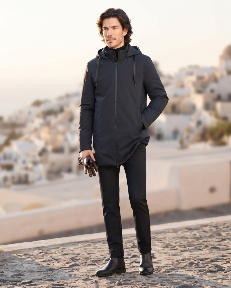 Arthur Men's Winter Jacket – Waterproof Long Hooded Insulated Parka