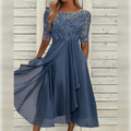 Genevieve Women's Chiffon Maxi Dress – Elegant Flowing Evening Occasion Dress