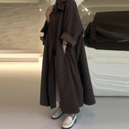 Rosalie Women's Oversized Long Coat – Relaxed Winter Overcoat with Front Fastening