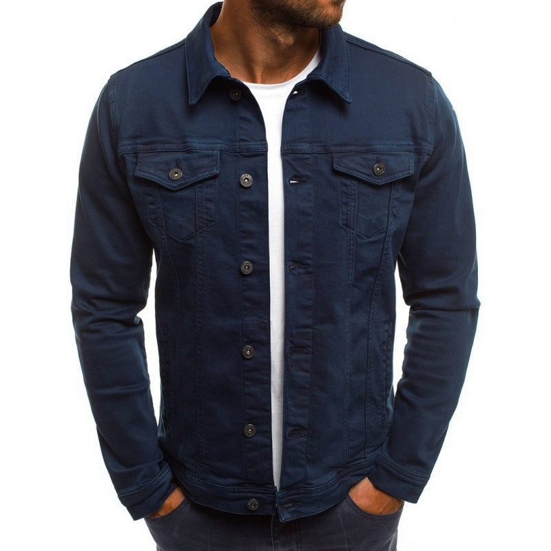 Cormac Men's Denim Jacket – Button Front, Chest Pockets & Classic Urban Fit