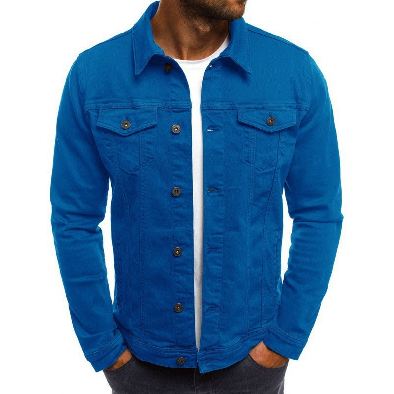 Cormac Men's Denim Jacket – Button Front, Chest Pockets & Classic Urban Fit