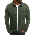 Cormac Men's Denim Jacket – Button Front, Chest Pockets & Classic Urban Fit