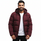 Branwell Men's Hooded Winter Parka – Water-Resistant Puffer with Regular Fit