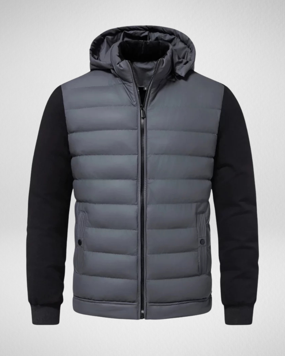 Leander Men's Quilted Jacket – Lightweight Padded Layer with Zip & Side Pockets