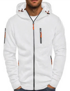 Tavish Men's Zip-Up Hoodie – Cotton Blend, Adjustable Hood & Side Pockets