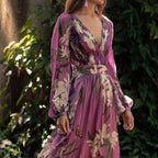 Primrose Women's Purple Maxi Dress – Lightweight Flowing Summer Style