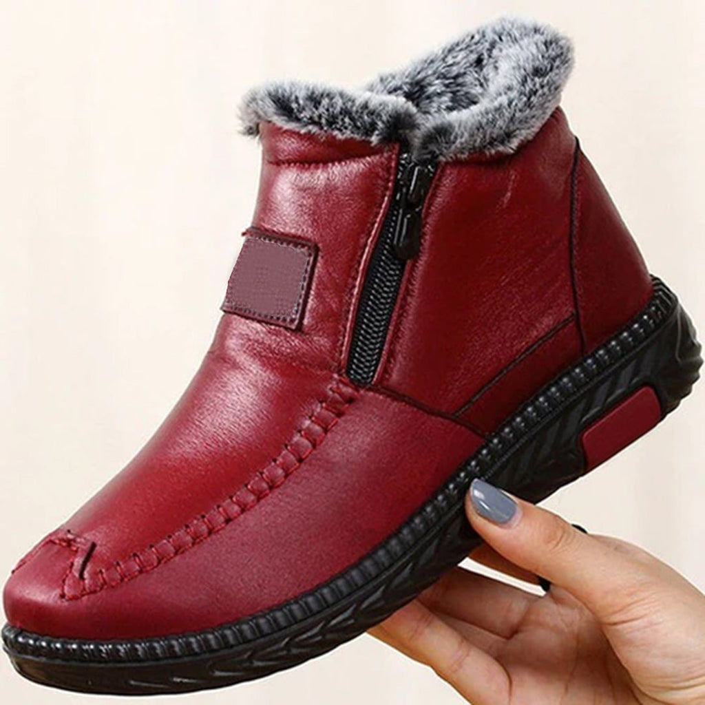 Paige Women's Winter Boots – Fur Lined Zip Up Non Slip Snow Boots