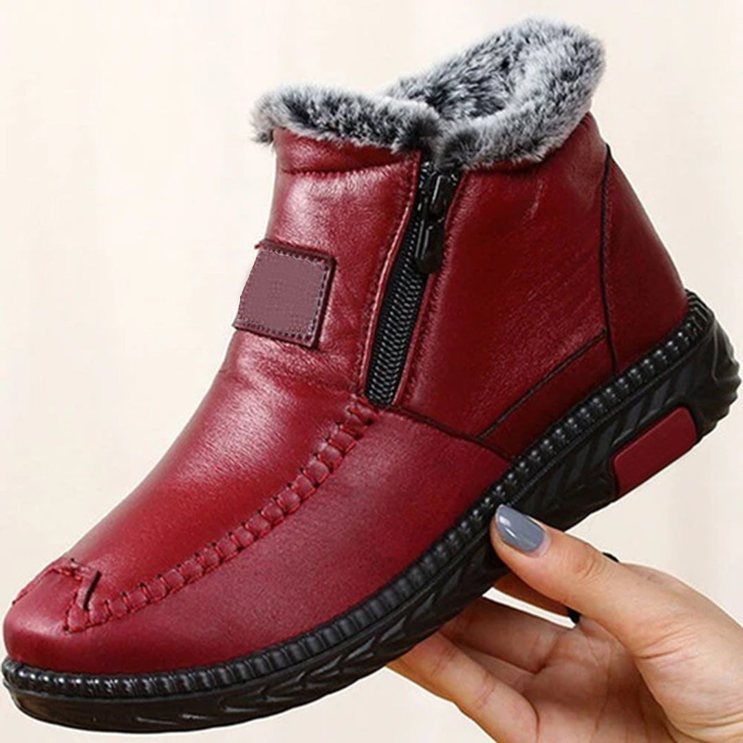 Paige Women's Winter Boots – Fur Lined Zip Up Non Slip Snow Boots