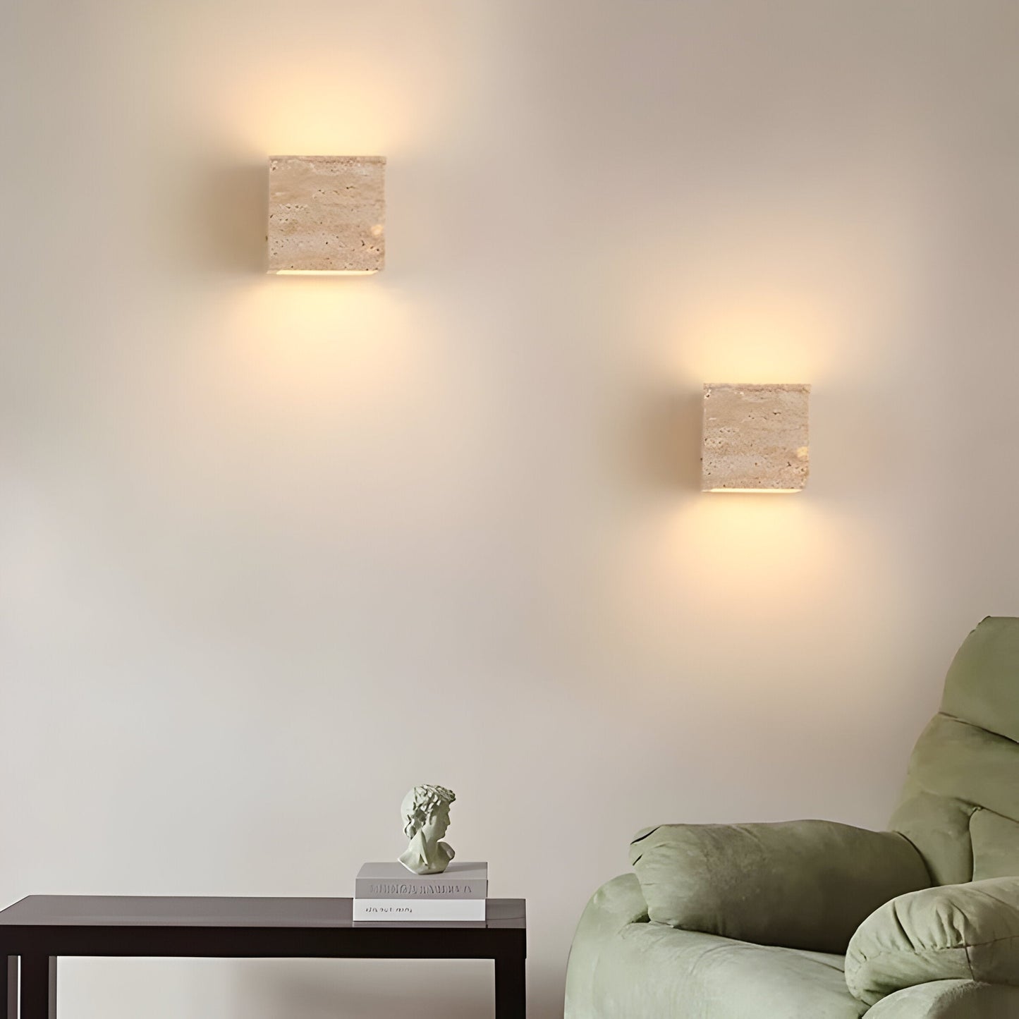 Sivra – Rectangular Travertine LED Wall Light