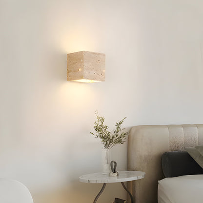 Sivra – Rectangular Travertine LED Wall Light