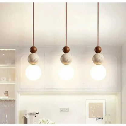 Dalla – Wabi-Sabi Style Travertine Pendant Light (LED)