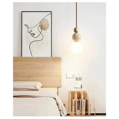 Dalla – Wabi-Sabi Style Travertine Pendant Light (LED)