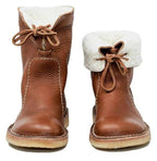 Theresa Women's Winter Boots – Waterproof PU Leather Warm Wool Lined Ankle Boots