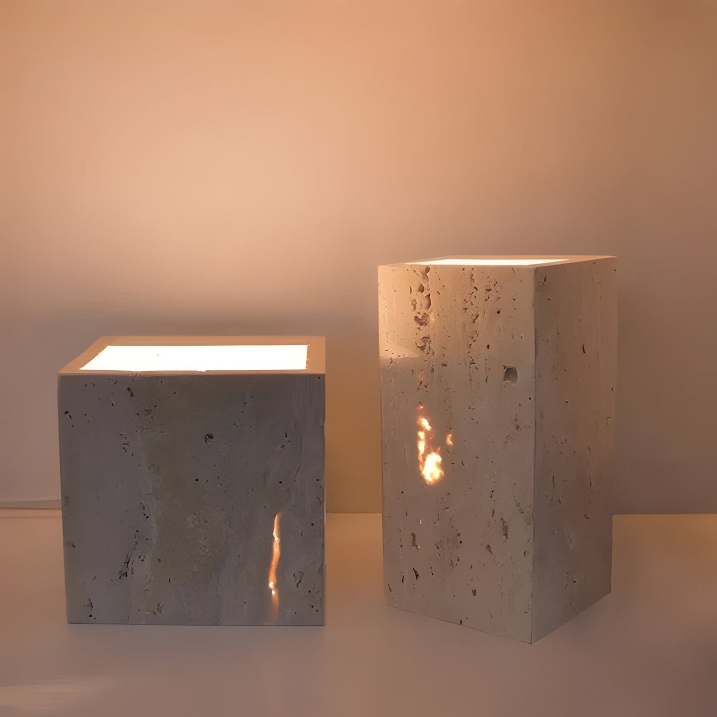 Sivra – Rectangular Travertine LED Wall Light