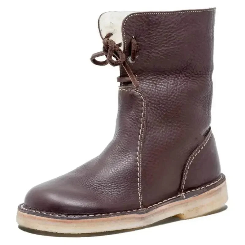 Beatrice Women's Faux Fur Boots – Slip On Winter Ankle Boots with Non Slip Sole