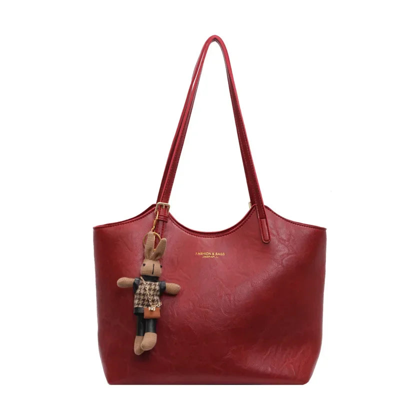 Hannah Women's Vegan Leather Tote Bag – Vintage Finish, Spacious Design & Charm