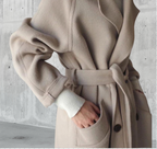 Meredith Women's Long Wool Coat – Elegant Tailored Winter Overcoat