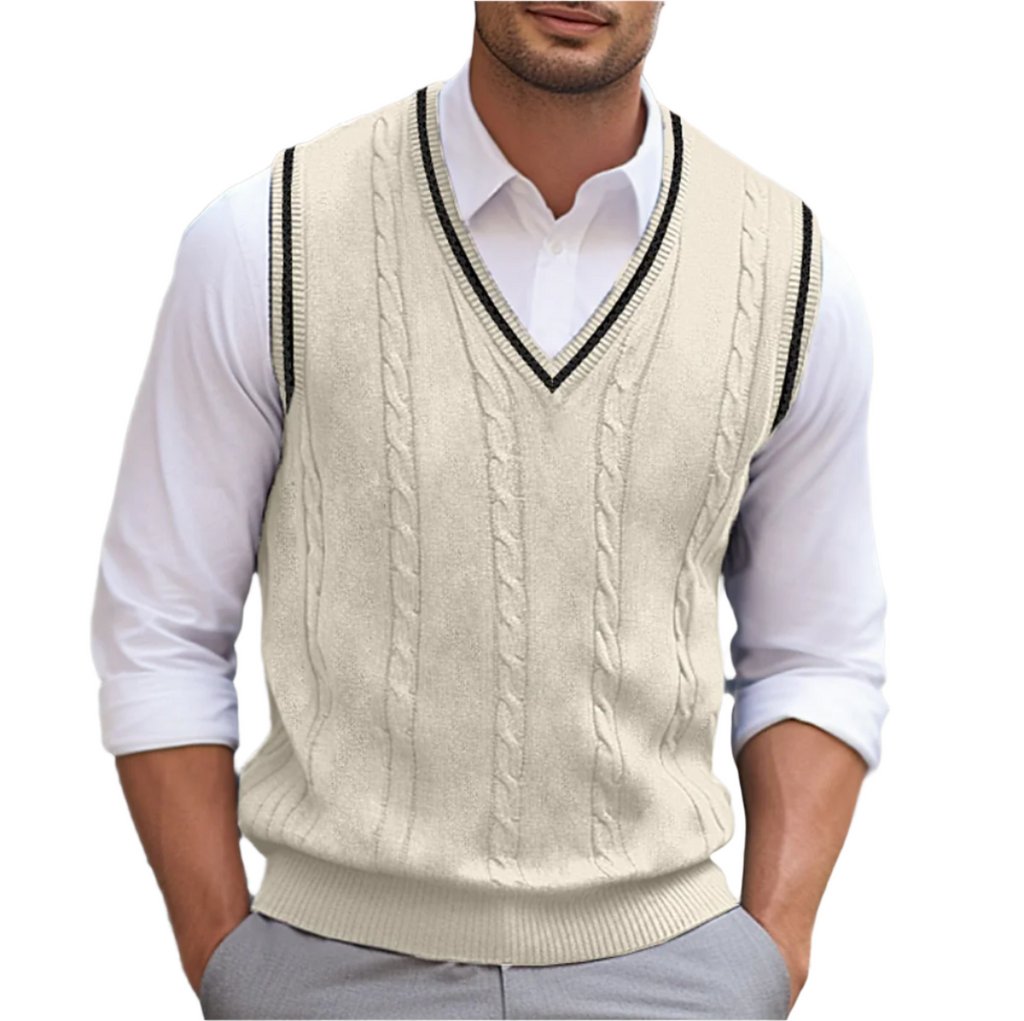 Harrison Men's Sweater Vest – V-Neck Knit Sleeveless Smart Casual Jumper