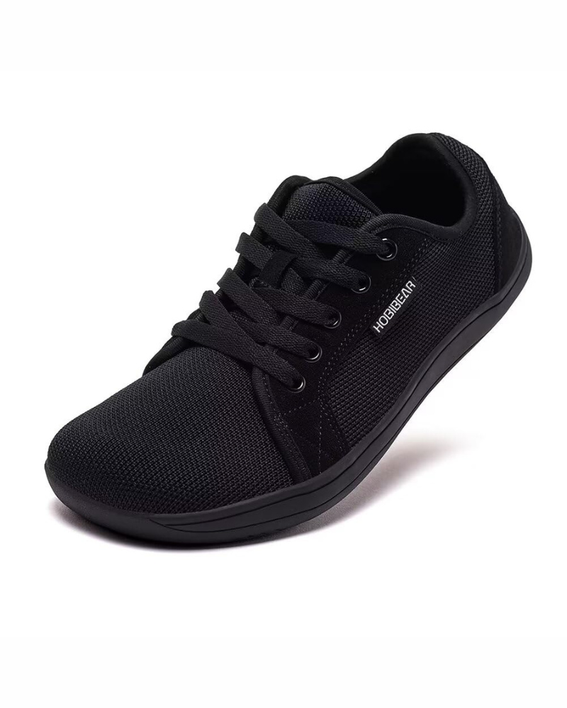Gareth Men's Barefoot Trainers – Wide Toe Box Mesh Lace-Up Rubber Sole Shoes