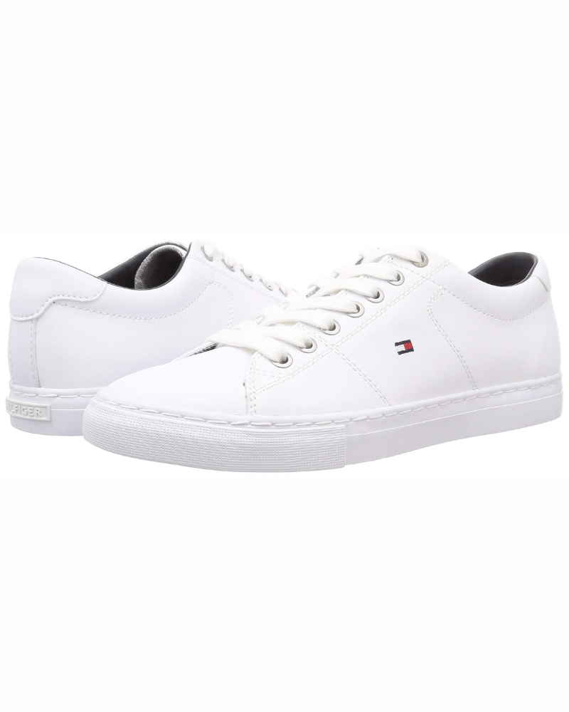 Pierce Men's Leather Trainers – Lace-Up Rubber Sole Casual Sneakers