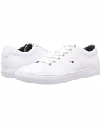 Pierce Men's Leather Trainers – Lace-Up Rubber Sole Casual Sneakers
