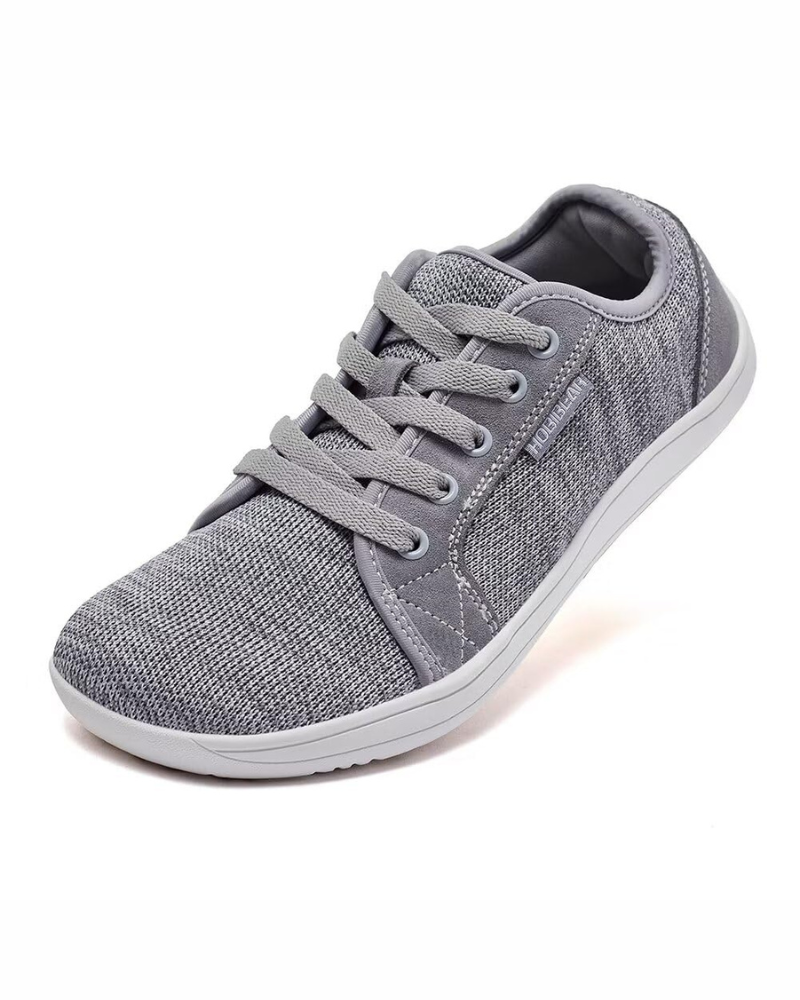 Gareth Men's Barefoot Trainers – Wide Toe Box Mesh Lace-Up Rubber Sole Shoes