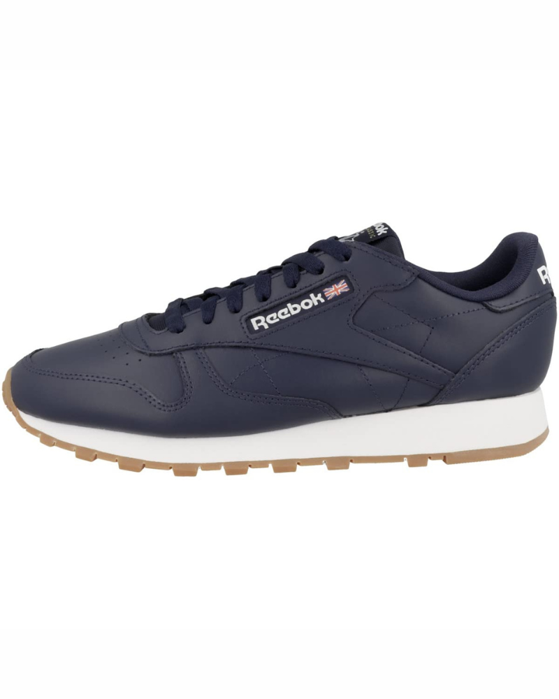 Callen Men's Leather Trainers – Lace-Up Rubber Sole Classic Casual Sneakers