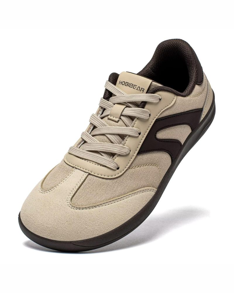 Kellan Men's Barefoot Trainers – Zero Drop Wide Fit Lace-Up Rubber Sole Shoes
