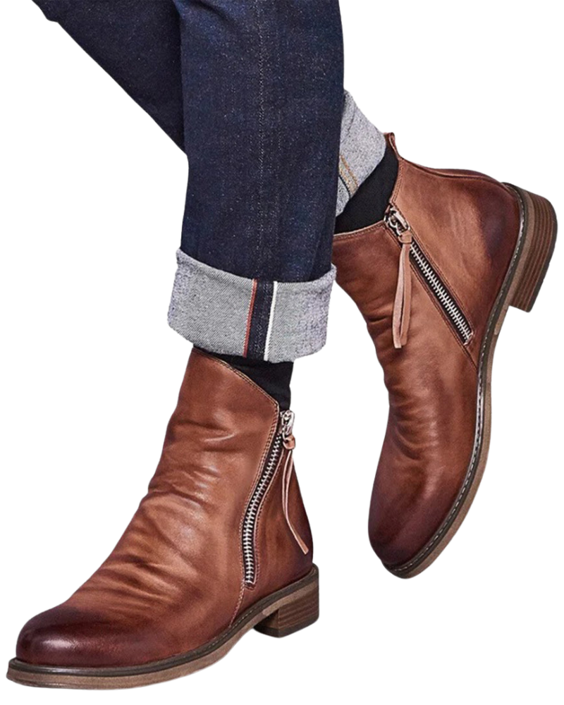 Gramer Men's Chelsea Boots – Side Zip Smart Casual Ankle Boots