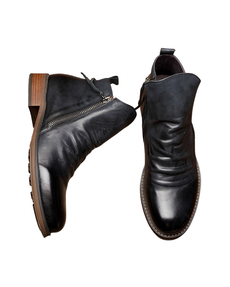 Gramer Men's Chelsea Boots – Side Zip Smart Casual Ankle Boots