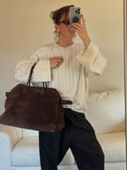 Sara Women's Leather Crossbody Bag – Classic Everyday Shoulder Handbag