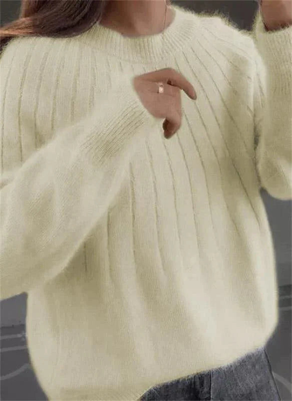 Genevieve Women's Cashmere Jumper – 100% Cashmere Classic Luxury Knit Sweater