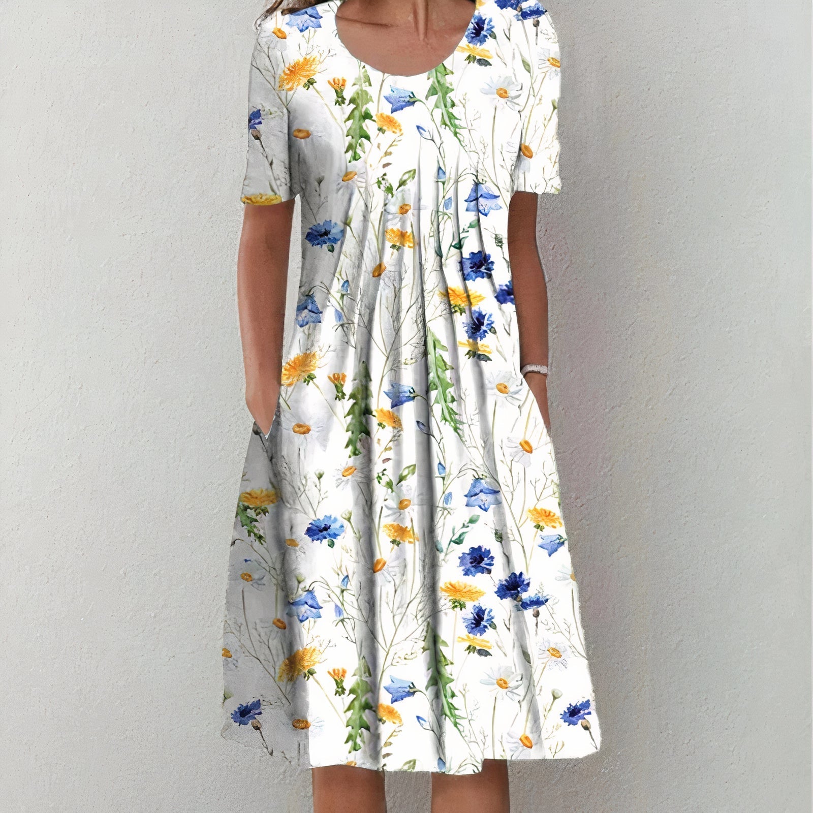 Penelope Women's Cotton Summer Dress – Breathable Elegant Midi Casual Dress