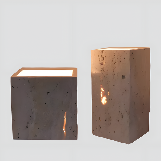 Sivra – Rectangular Travertine LED Wall Light