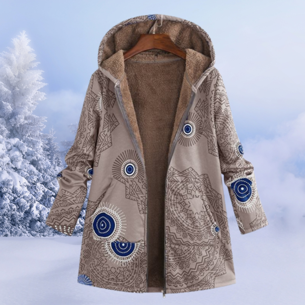 Lillian Women's Hooded Jacket – Soft Warm Casual Everyday Fleece Coat