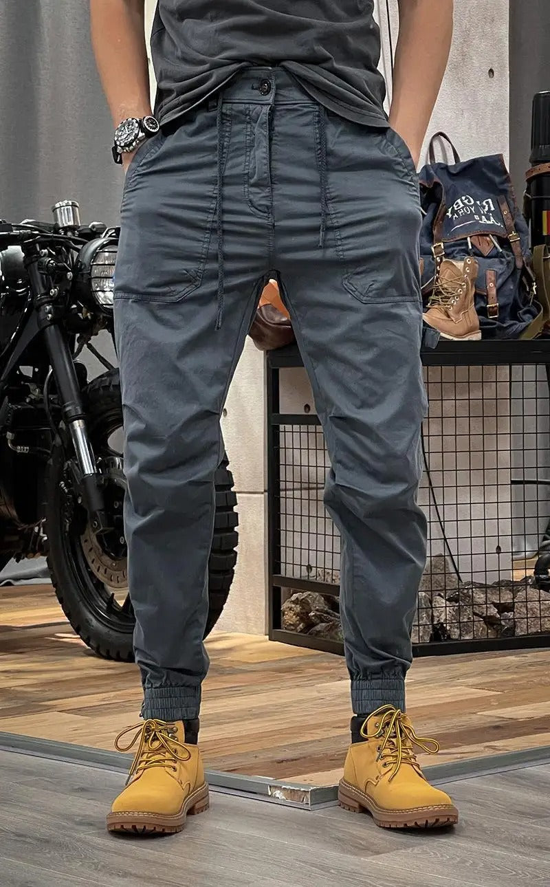 Callum Men's Stretch Cargo Trousers – Spandex Flex Fit with Utility Pockets