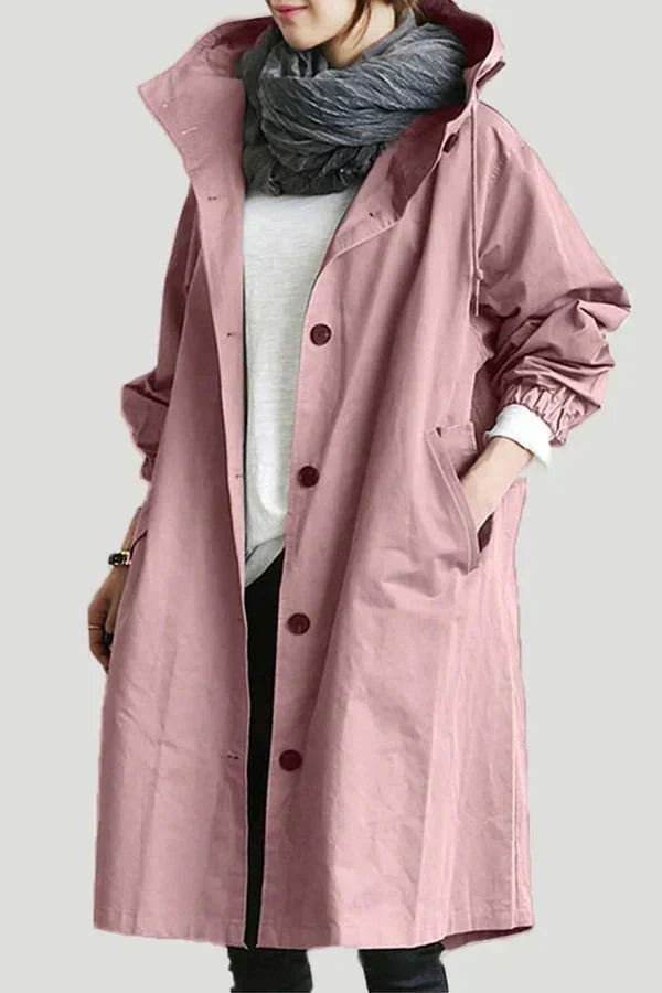 Margot Women's Waterproof Rain Coat – Hooded Breathable Urban Long Jacket