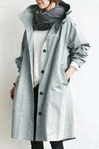 Margot Women's Waterproof Rain Coat – Hooded Breathable Urban Long Jacket
