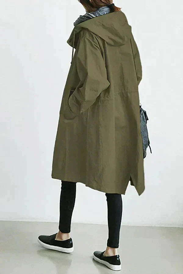 Margot Women's Waterproof Rain Coat – Hooded Breathable Urban Long Jacket