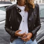 Scarlett Women's Leather Jacket – Genuine Leather Zip Up Biker Smart Casual Jacket