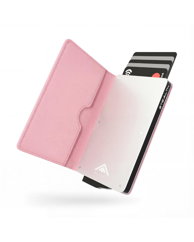 Calix Men's RFID Pop-Up Wallet – Aluminium & Faux Leather Card Holder with Cash Pocket