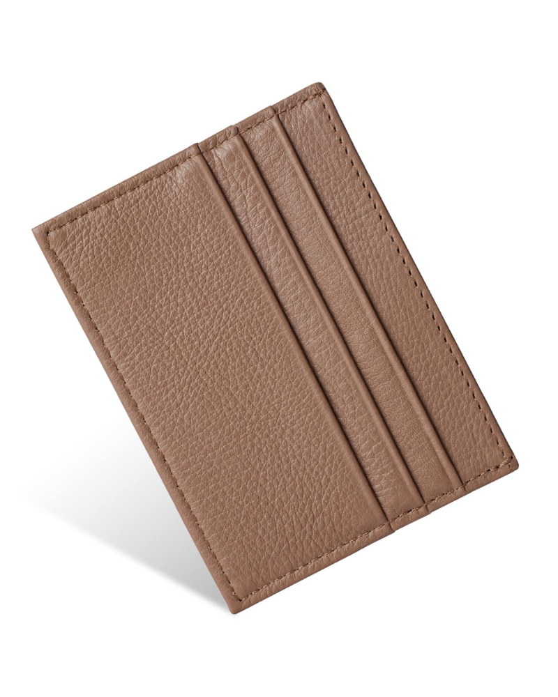Oliver Men's Leather Card Holder – Slim RFID Blocking Wallet with 6 Card Slots