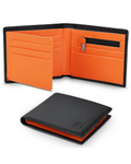 Wesley Men's Leather RFID Wallet – Bifold with Coin Pocket, ID Window & 11 Card Slots