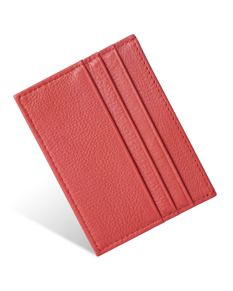 Oliver Men's Leather Card Holder – Slim RFID Blocking Wallet with 6 Card Slots