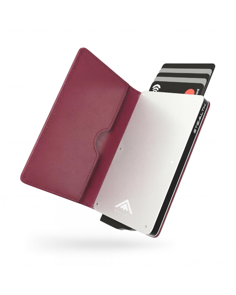Calix Men's RFID Pop-Up Wallet – Aluminium & Faux Leather Card Holder with Cash Pocket